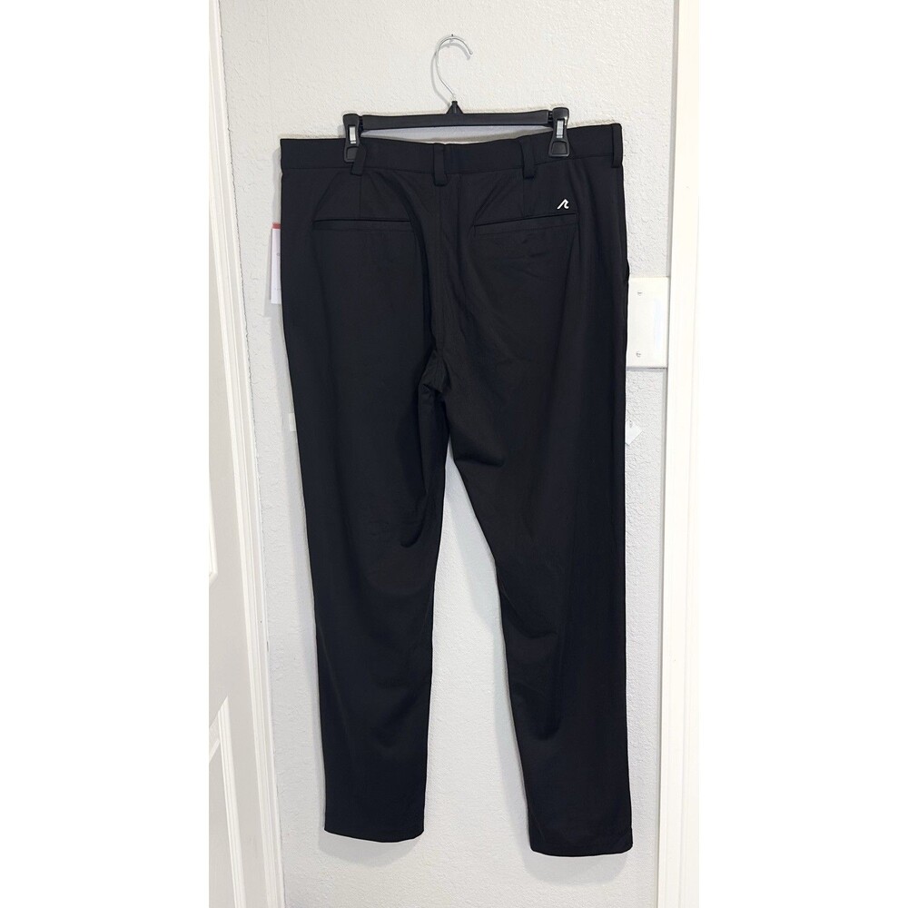 Redvanly Bradley Pull-On Trouser Men L Tuxedo Black Golf 4-Way Stretch NWT $160 - Picture 4 of 12